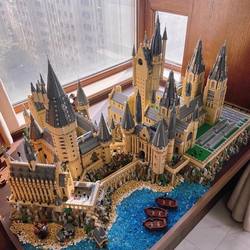 Harry Potter Hogwarts Castle Building Model, Difficult Large-Scale Assembly Building Blocks, Male Toy Gift