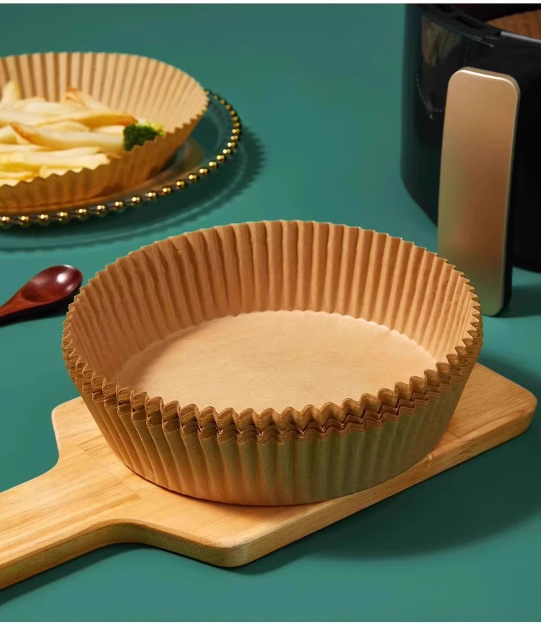 Hava Fritözü Özel Kağıdı Fırın Emici Yağ Pedi Kağıdı Ev Gıda Yuvarlak Kağıt Kase Kare Fırınlama Silikon Yağlı Kağıdı