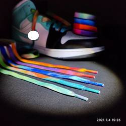 AJ1 열대 섬 그라디언트 컬러 민트 녹색 자주색 노란색 파란색 넥타이 염색 af1 떼