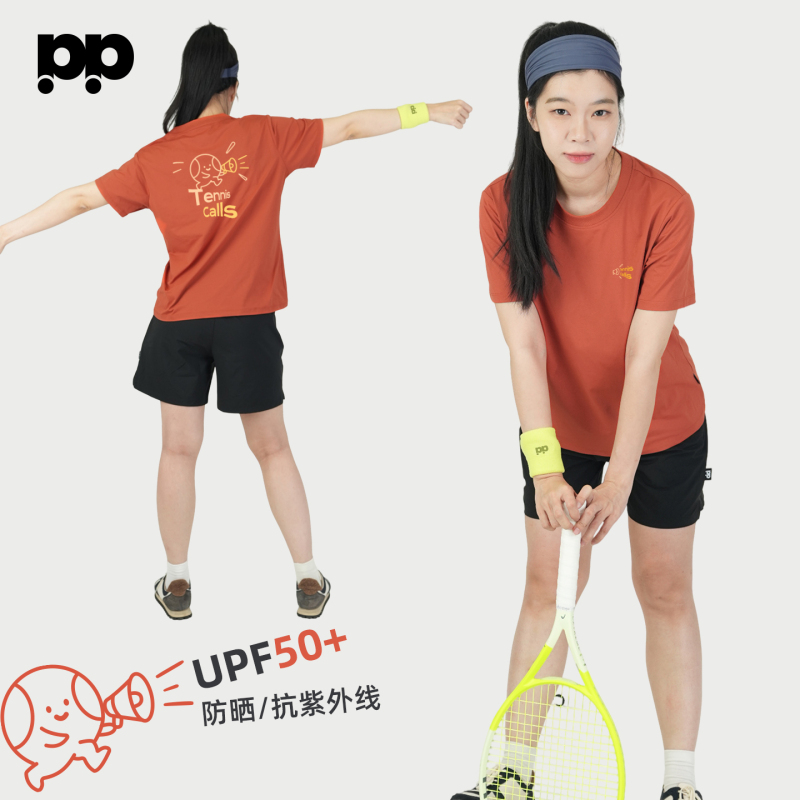 Peptopep Quick-Drying Badminton Tennis Pickleball Cultural Shirt Training Wear Regular Shoulder Short Sleeve T-Shirt for Women