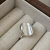 Korean style matte oval open ring women's niche design simple ring fashionable temperament versatile hand jewelry