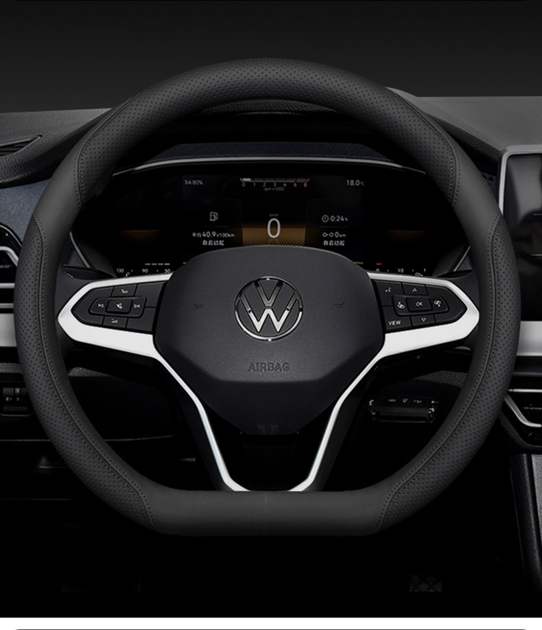 2025 Volkswagen Lavida Sagitar Polo Steering Wheel Cover for Bora Id3 Tayron Cc T-Roc Magotan Universal for All Seasons