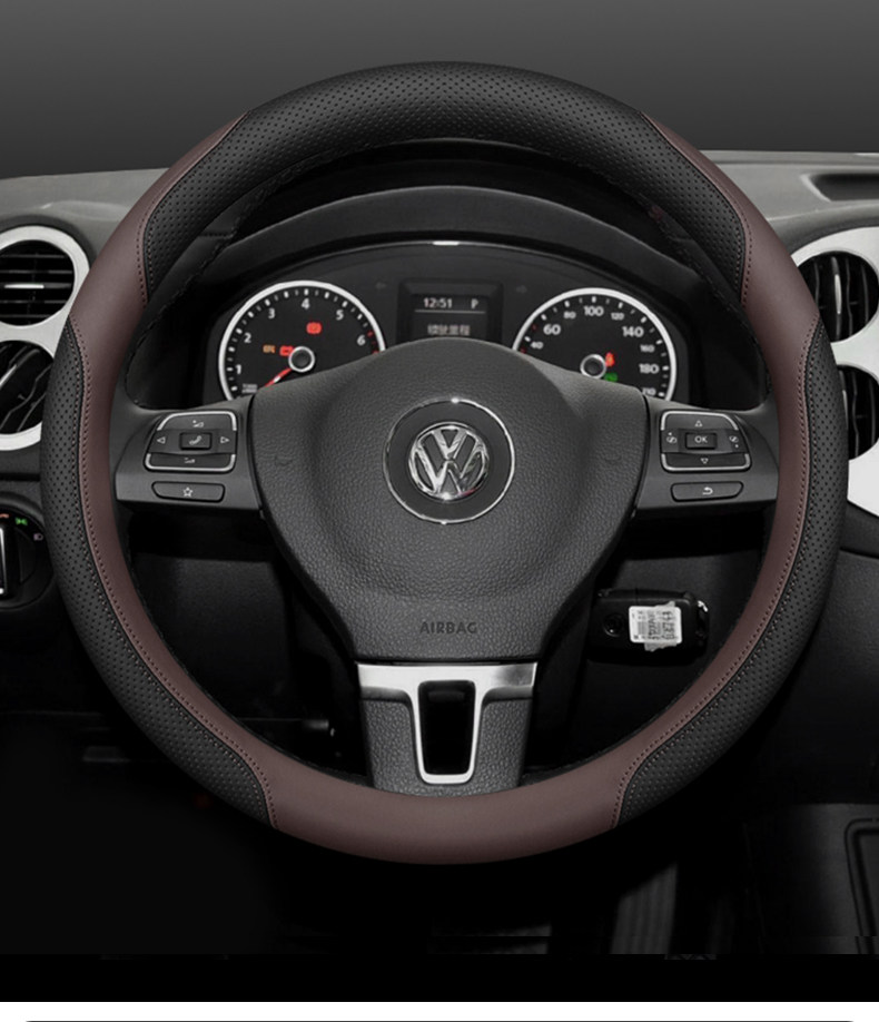 2025 Volkswagen Lavida Sagitar Polo Steering Wheel Cover for Bora Id3 Tayron Cc T-Roc Magotan Universal for All Seasons