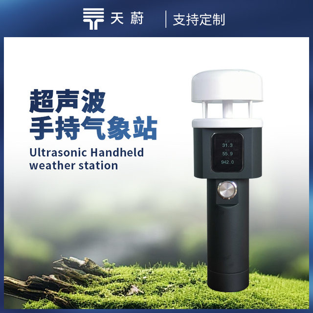 Portable handheld weather station two elements outdoor ultrasonic handheld weather instrument handheld wind speed and direction instrument