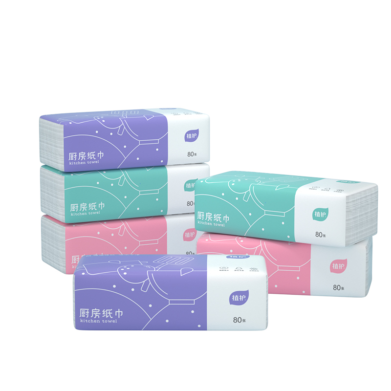 植护厨房用纸吸水吸油纸巾5包