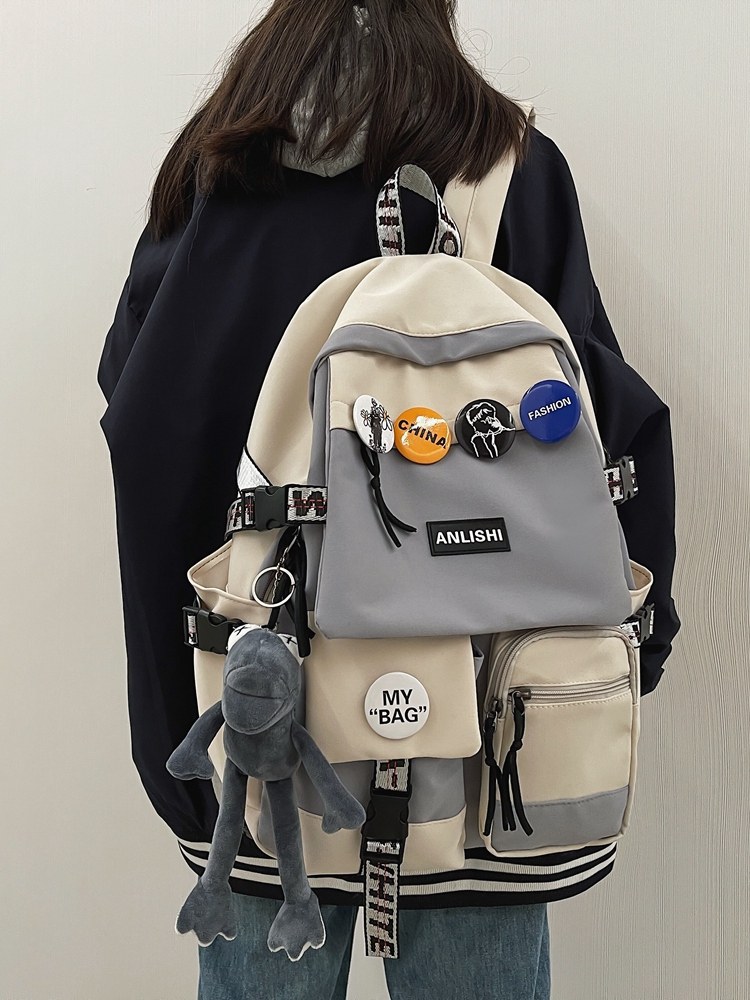 Trendy Schoolbags for Boys, Junior High School Students, Handsome Elementary School Students in Grades 4, 5 and 6, Lightweight New Style College Style Backpacks