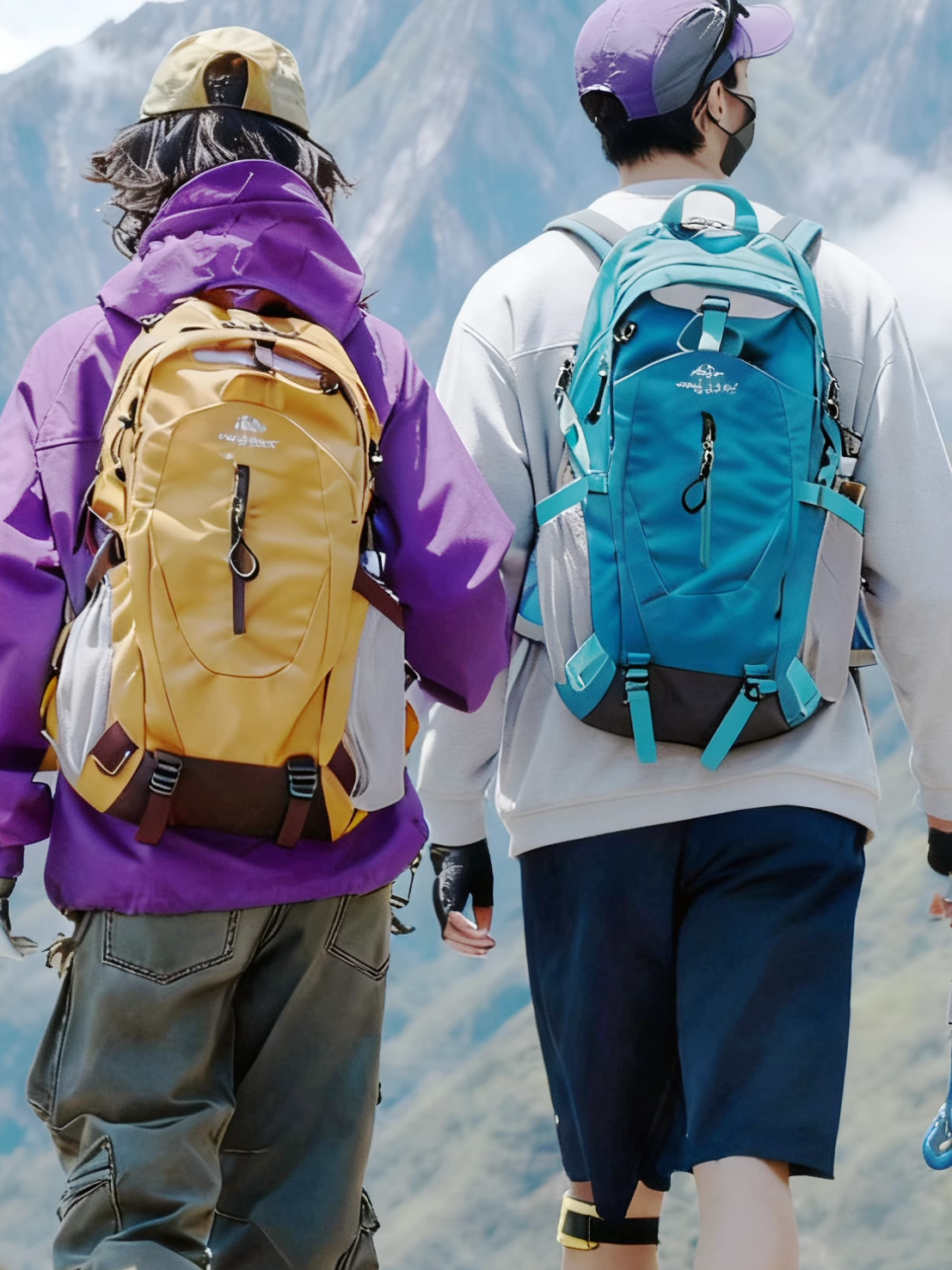 Men's Mountaineering Bag, Large Capacity, Black, Lightweight, Travel Backpack, Women's Outdoor Hiking Backpack 30L