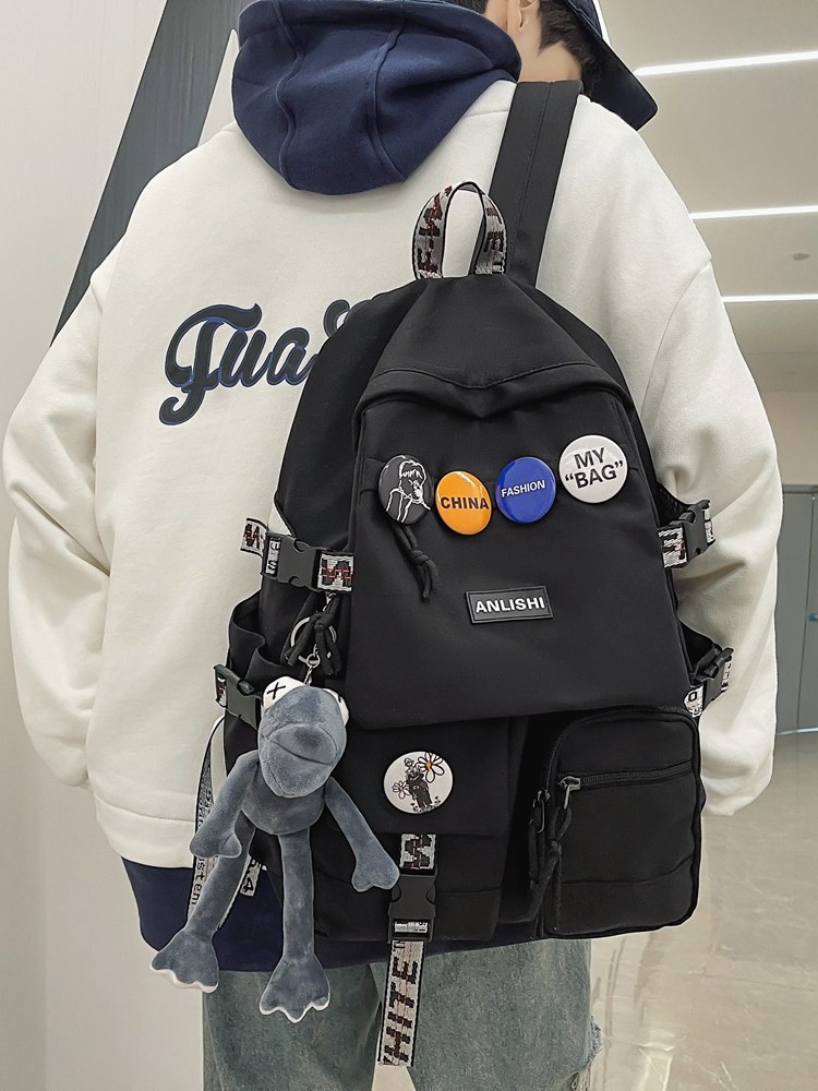 Trendy Schoolbags for Boys, Junior High School Students, Handsome Elementary School Students in Grades 4, 5 and 6, Lightweight New Style College Style Backpacks