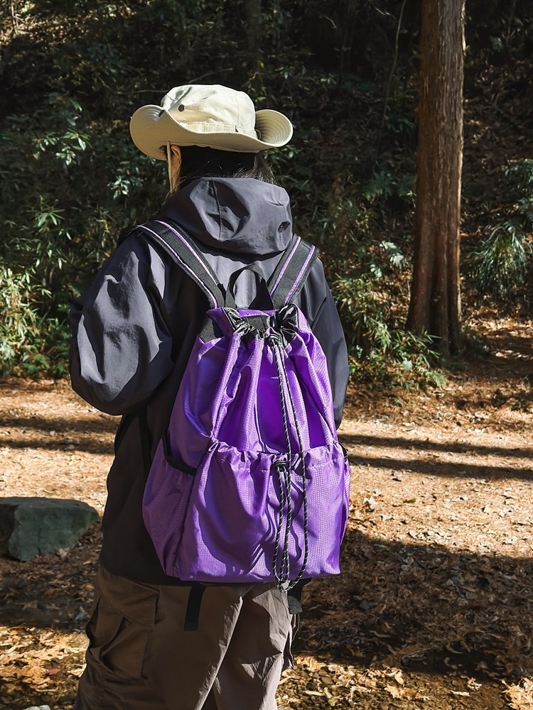 Ultra-Lightweight Backpack, Outdoor Sports Bag, Women's Drawstring Bucket Backpack, Couple's Hiking Lightweight Casual Backpack, Men's