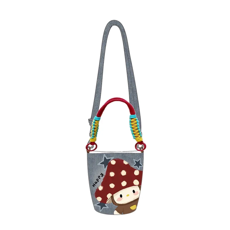 Art Duck Co-Branded Yoky Fabric Bag Korean Style Niche Canvas Bag Crossbody Bag Handbag Mobile Phone Bag Women's Commuter Style