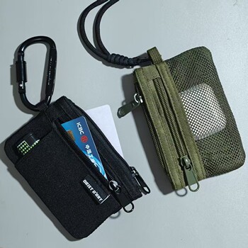 New men's key bag, outdoor sports card bag, water-repellent coin purse, thickened and wear-resistant, earphone storage bag