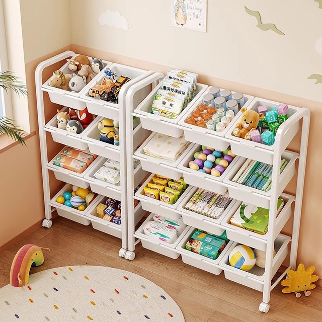 Toy storage rack trolley