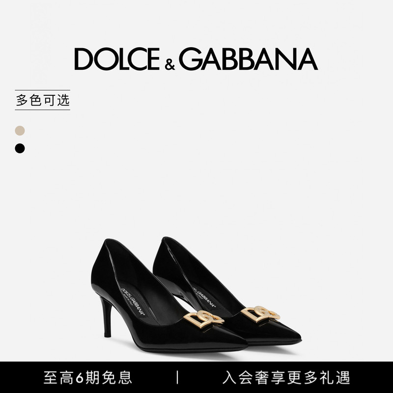 [6 Installments with No Interest] Dolce&Gabbana Women's Cow Leather High Heels