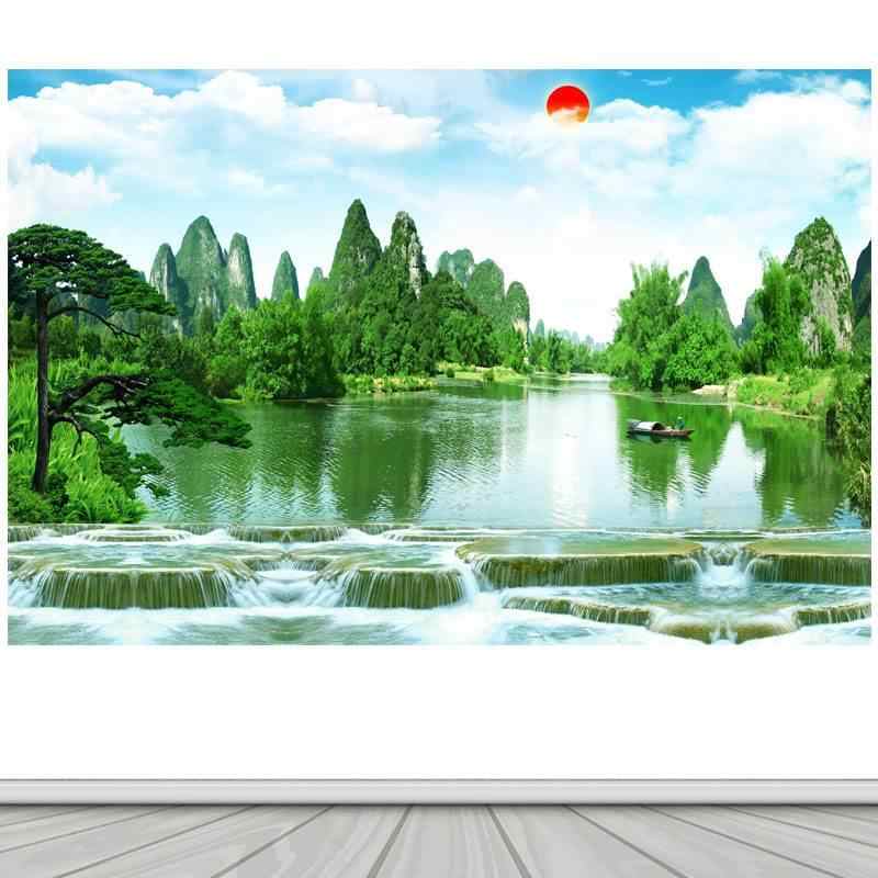 中国古玩 桂林 山水 掛軸 # 水墨 風景