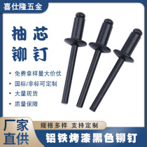 Xishilong all black stainless steel rivets painted all black core blind rivets open round head rivets aluminum iron rivets