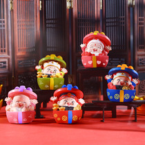 Year of the Dragon New Year Five Blessings Good Luck God of Wealth Creative Car Ornaments Desktop Ornaments Resin Crafts