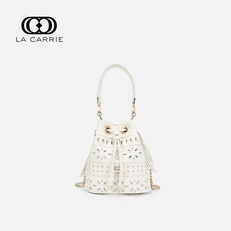 Italian La Carrie International Luxury Brand Women's Bag 2026 Hollow-Out Shoulder Crossbody Handbag Bucket Bag Italian La Carrie International Luxury Brand Women's Bag 2026 Hollow-Out Shoulder Crossbody Handbag Bucket Bag