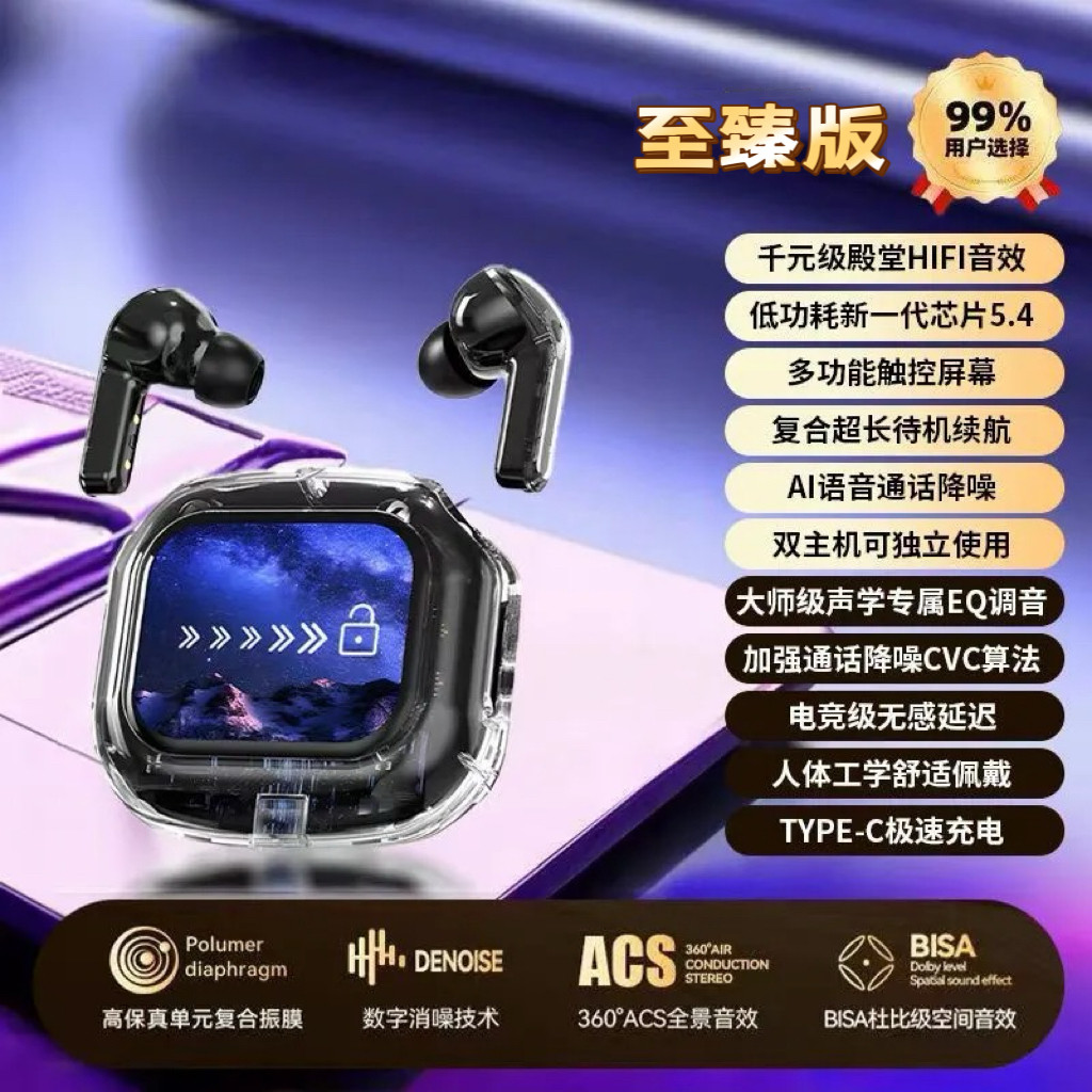 Беспроводные наушники Zhi Yu Crystal Blue Ultimate