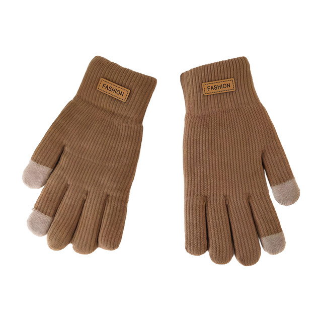 Maillard gloves winter thickened warm gloves for students riding and driving to prevent cold and frostbite touch screen plus velvet cotton gloves
