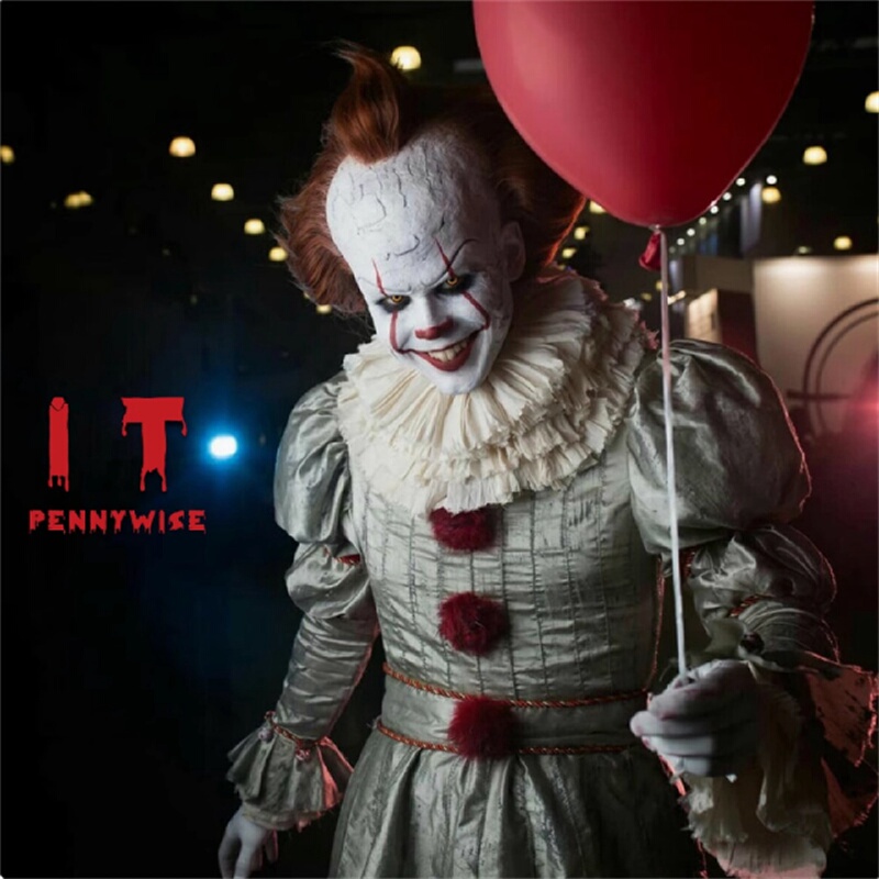 It Pennywise Cosplay Costume for Men, Adult and Children Sizes, in Stock, Halloween Outfit It Pennywise Cosplay Costume for Men, Adult and Children Sizes, in Stock, Halloween Outfit
