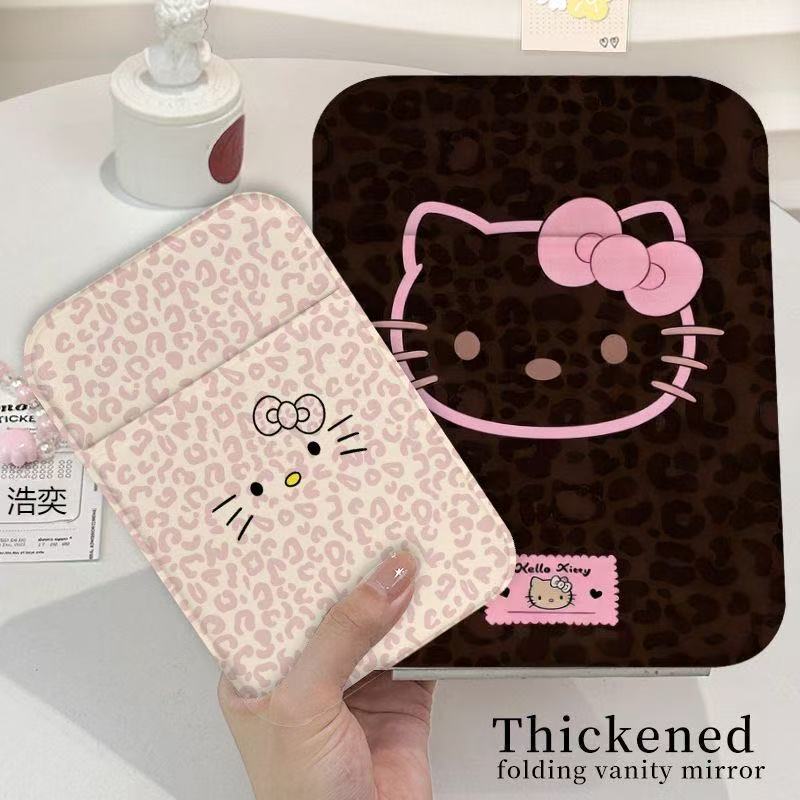 Pink Patterned Katie Desktop Makeup Mirror with Flip Cover for Girls, Student-Friendly, Cute, and Can Stand Upright Pink Patterned Katie Desktop Makeup Mirror with Flip Cover for Girls, Student-Friendly, Cute, and Can Stand Upright