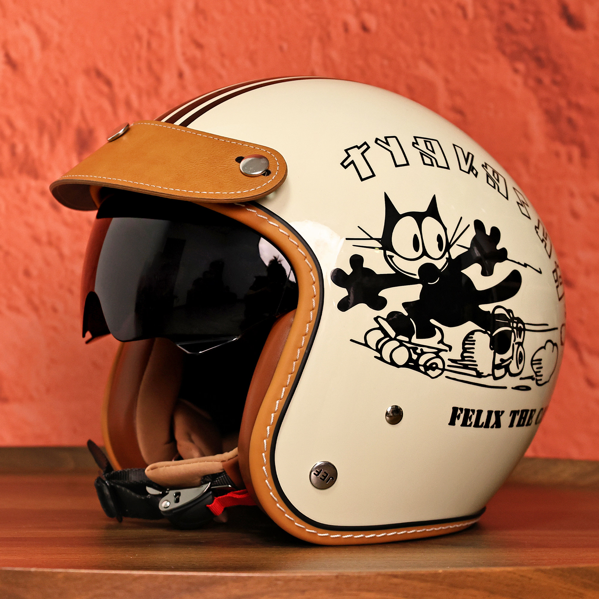 Тайваньский ретро-шлем JEF, мотоциклетный шлем на три четверти, мужской и женский мотоциклетный полушлем, американский круизный педальный шлем, летний