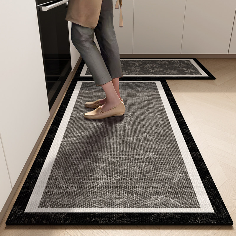 Kitchen floor mats, non-slip, anti-oil, water-absorbent floor mats, wipeable and washable, special stain-resistant carpets, diatom mud floor mats