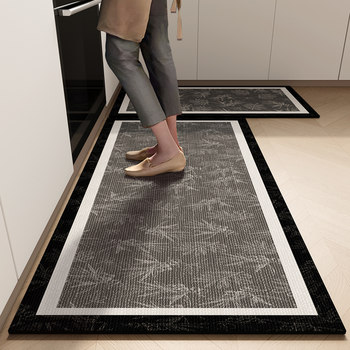 Kitchen floor mats, non-slip, anti-oil, water-absorbent floor mats, wipeable and washable, special stain-resistant carpets, diatom mud floor mats