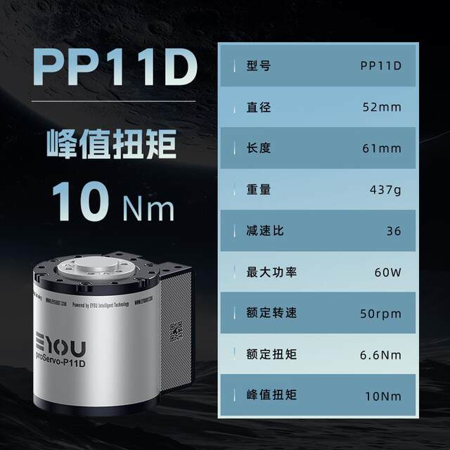 Yiyou Technology Pp11D Planetary Integrated Joint | High Precision | Low Weight | Bionic Robot Manufacturer