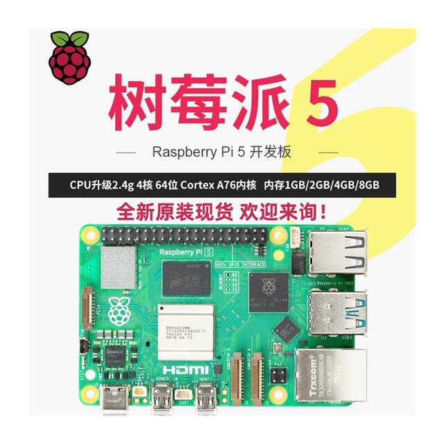 Raspberry Pi 5Th Generation New Development Board 2G/4G/8G Brand New in Stock from the Manufacturer