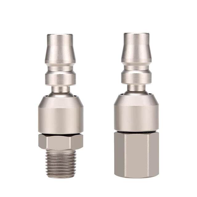 Pneumatic universal fast head C type air pipe joint air compressor nail gun tool 30 degree rotary male connector to TPA2 connection 6