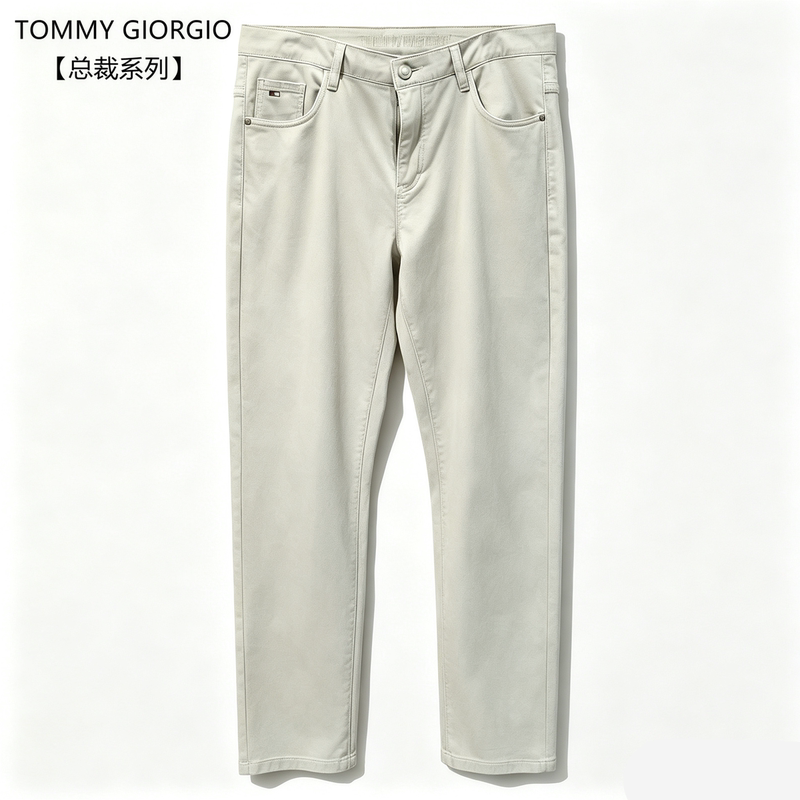 【Tommy Giorgio President Gray Casual Pants】Denim Cotton Comfort 1139 【Tommy Giorgio President Gray Casual Pants】Denim Cotton Comfort 1139