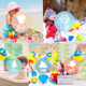 Children's beach toy car set plays with snow hourglass shovel bucket sand digging tool large baby boy and girl set