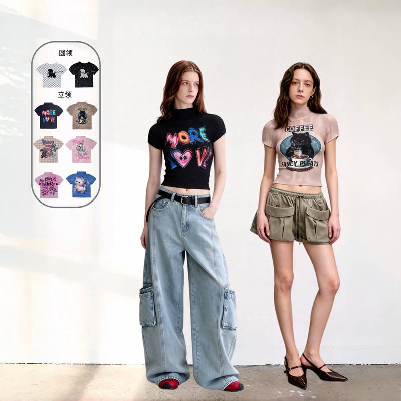 Insightful/Fun Pleated T-Shirt Collection