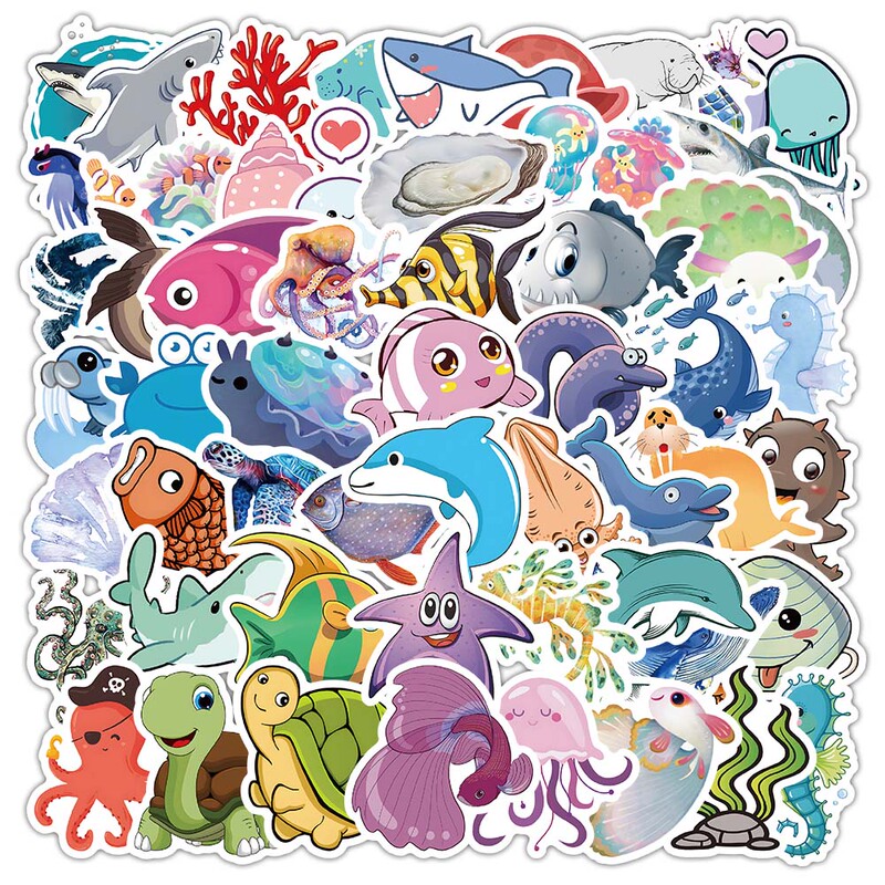 330 Pieces of Marine Life Stickers, Shark, Dolphin, Turtle, Swimming Fish, Cartoon Patterns, Mobile Phone Back Stickers, Luggage, Tablet, Water Cup, Laptop, Desktop Decoration, Waterproof Stickers 330 Pieces of Marine Life Stickers, Shark, Dolphin, Turtle, Swimming Fish, Cartoon Patterns, Mobile Phone Back Stickers, Luggage, Tablet, Water Cup, Laptop, Desktop Decoration, Waterproof Stickers