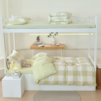 College student dormitory three-piece set of cotton single bed dormitory top and bottom sheets quilt covers quilt covers bedding