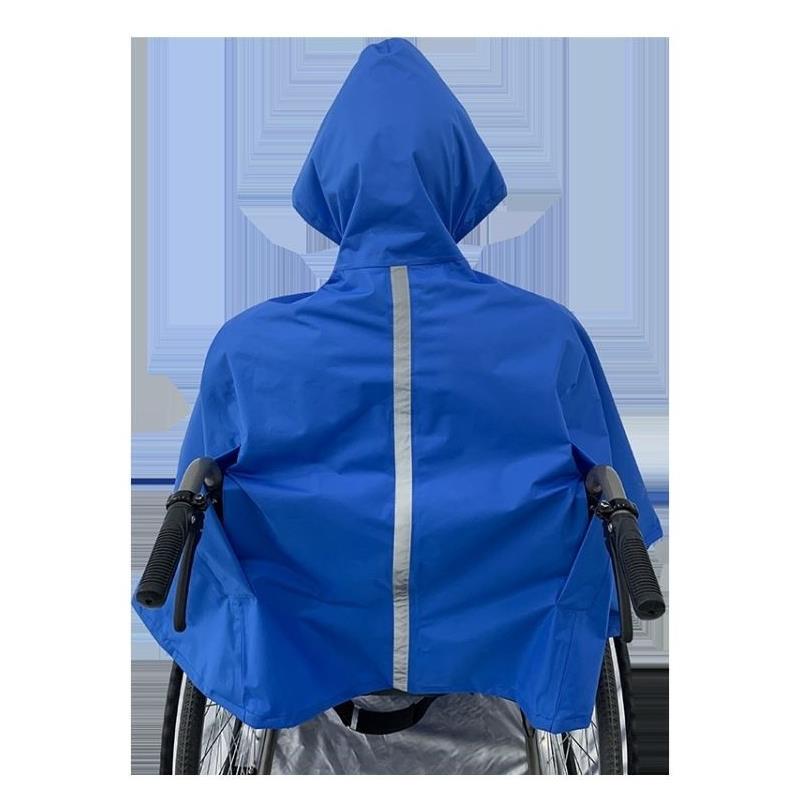 Wheelchair Raincoat, Manual and Electric Wheelchair Rain Cover, Enlarged Thick Rain Cover, Portable Reflective Cover for Disabled and Elderly Mobility Vehicles