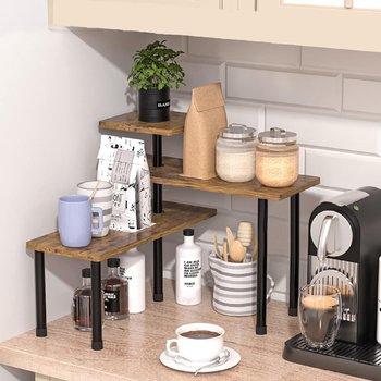 Kitchen countertop corner desktop multi-layer storage rack bathroom corner storage rack against wall three-dimensional space saving multi-function