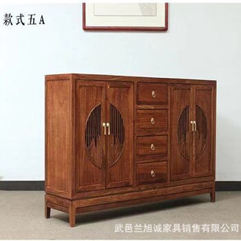New chinese-style household solid wood side cabinet complete elm tea wine cabinet storage storage cabinet living room storage entrance cabinet