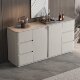 Italian minimalist sideboard modern light luxury large capacity cabinet light luxury storage cabinet living room wall floor storage cabinet