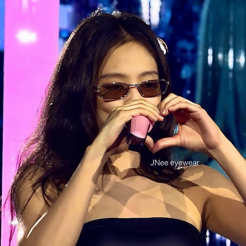 Jennie Chicago Encore Concert Style Square Frame Sunglasses Light Luxury Sunglasses Retro High-End Feel 54S