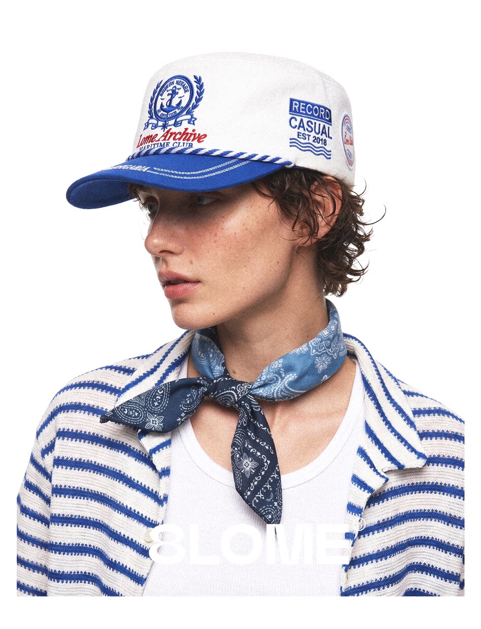 8LOME Cotton Embroidered Flat-Top Baseball Cap