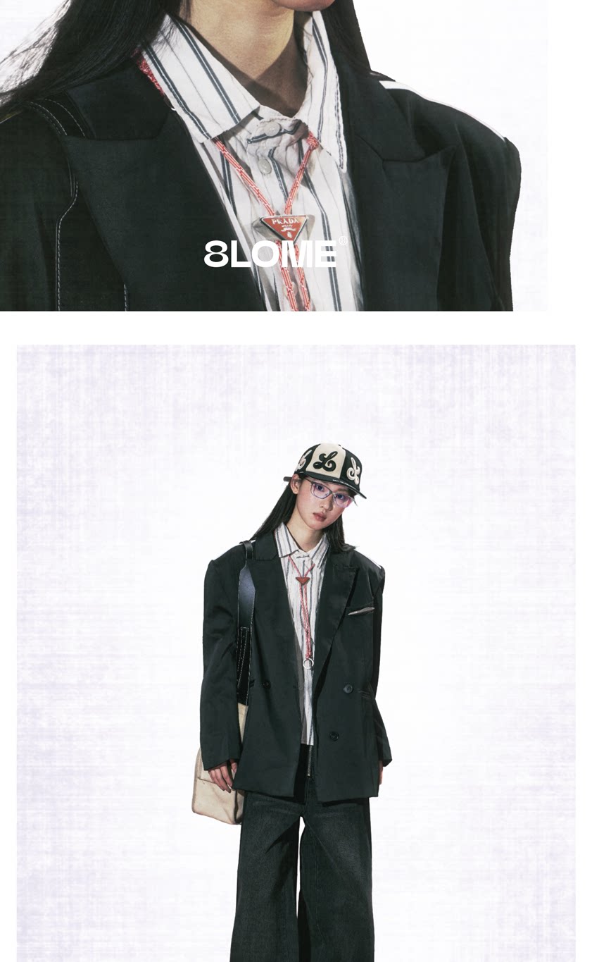 8LOME Black And White Flat Brim Baseball Cap