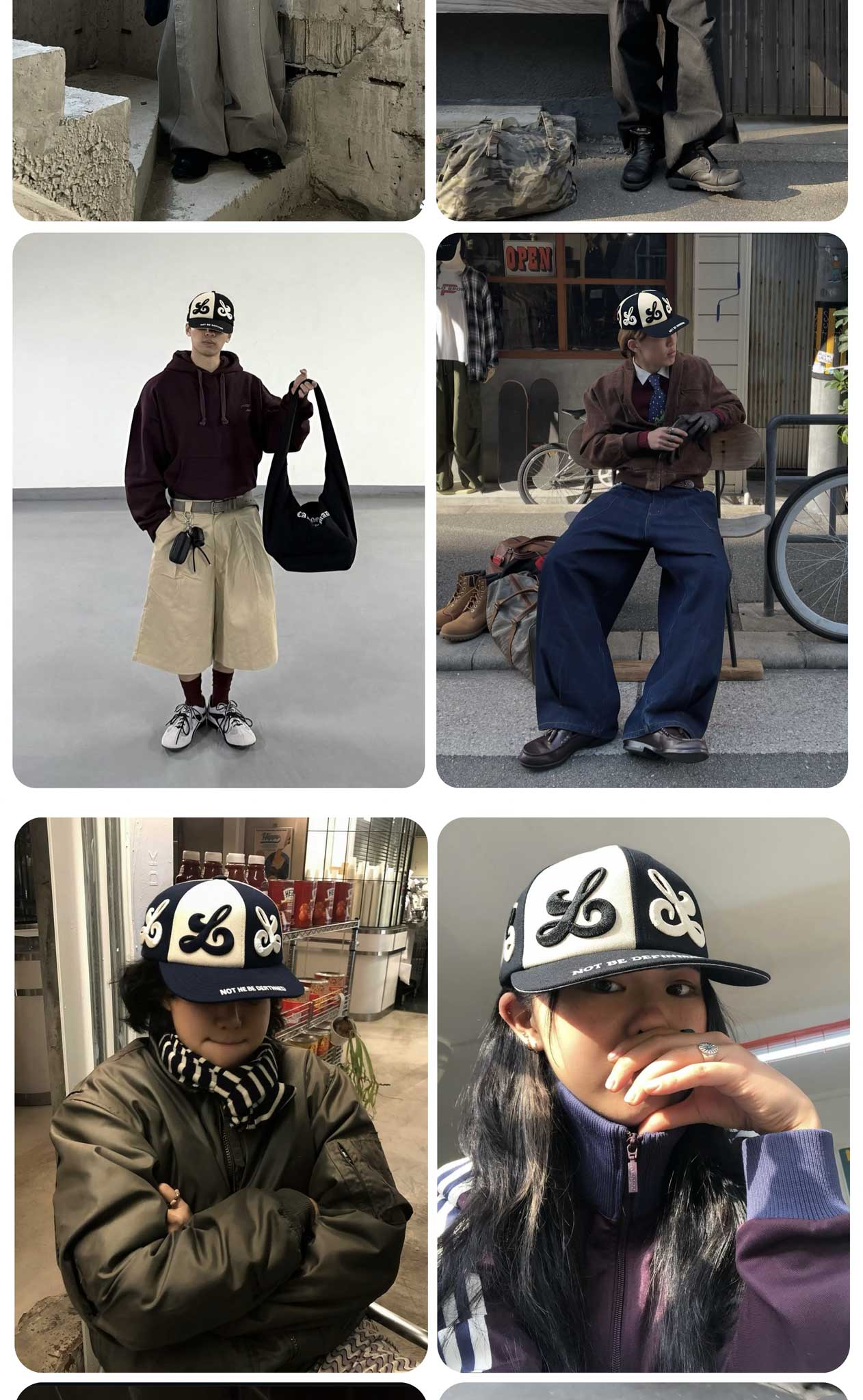 8LOME Black And White Flat Brim Baseball Cap