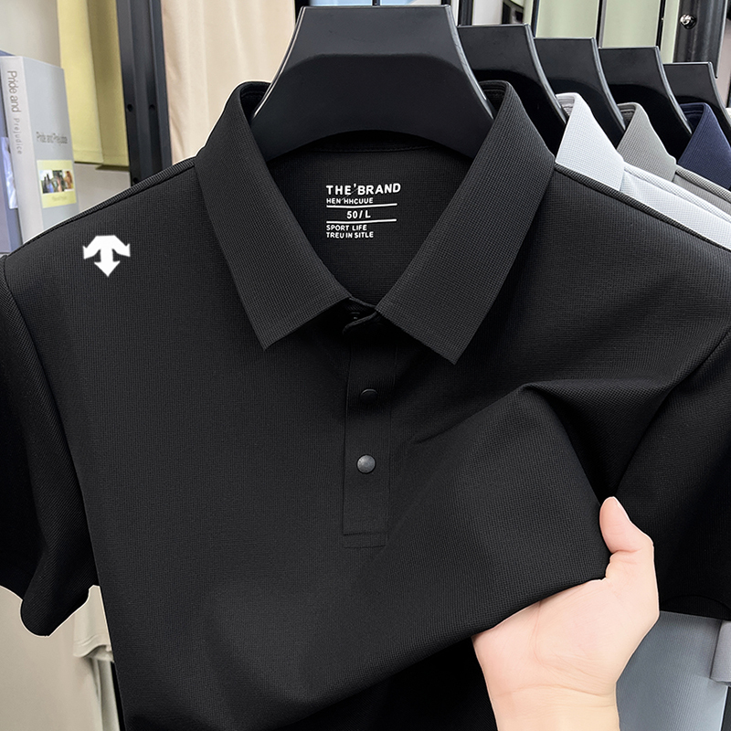Outlet Summer New Men's Lapel Short-Sleeved T-Shirt Outdoor Cool Sports Quick-Drying Business Polo Shirt Outlet Summer New Men's Lapel Short-Sleeved T-Shirt Outdoor Cool Sports Quick-Drying Business Polo Shirt