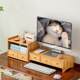 Computer desktop rack desktop monitor elevated multi-layer storage rack office station organization rack bamboo