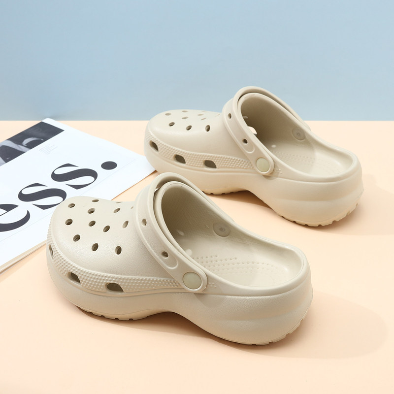 Crocs Thick-Soled Cloud Clogs for Women, Summer Garden Shoes, Non-Slip Slippers, Women's Soft-Soled Sandals, Height-Increasing Crocs Thick-Soled Cloud Clogs for Women, Summer Garden Shoes, Non-Slip Slippers, Women's Soft-Soled Sandals, Height-Increasing