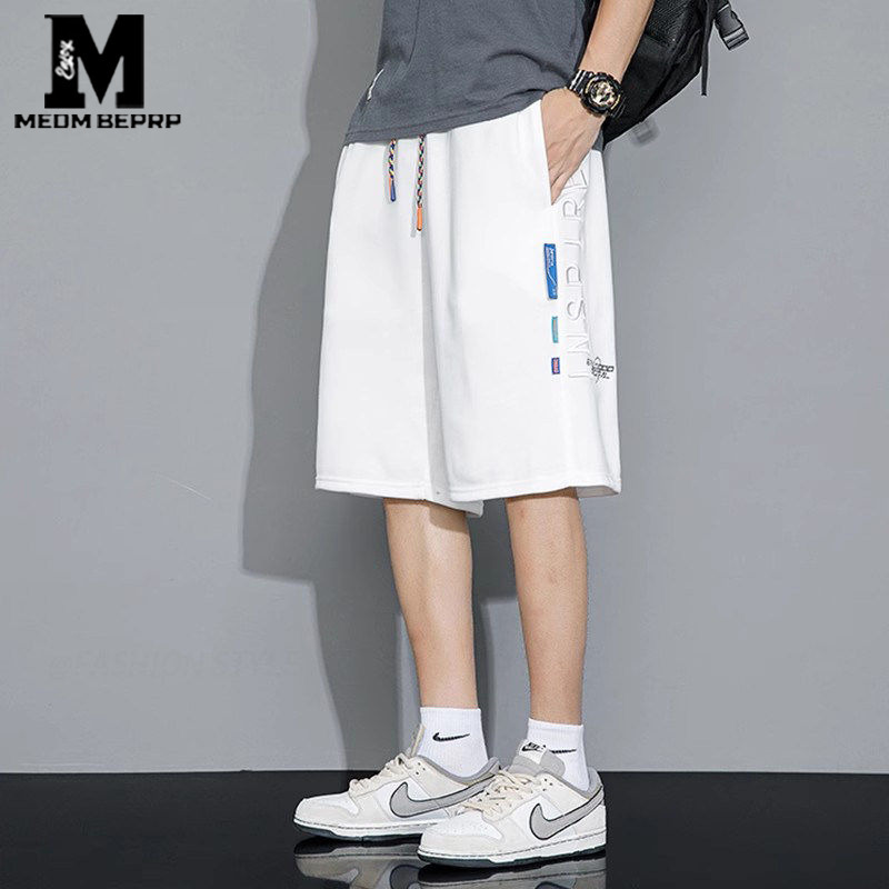 Medm Beprp Summer Hot-Selling American-Style Shorts for Men, Casual Breathable Basketball Shorts, Xinjiang Cotton Five-Point Pants