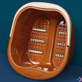 Thickened 0.9kg Layer 940g Plastic Rectangular Foot Bath Tub with Handle, Solid Color, Universal, Enlarged Foot Wash Basin