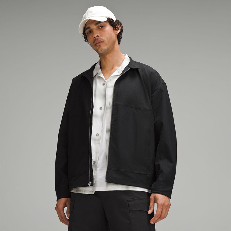 Lu Same Style Twill Men's Twill Zipper Jacket, Rain-Resistant and Waterproof, Sporty Style Jacket | Lm3Ezps